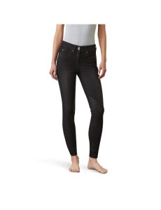 Dámské Kalhoty Ariat Halo B Denim Knee Patch Breech Černé | VOJIM-2734